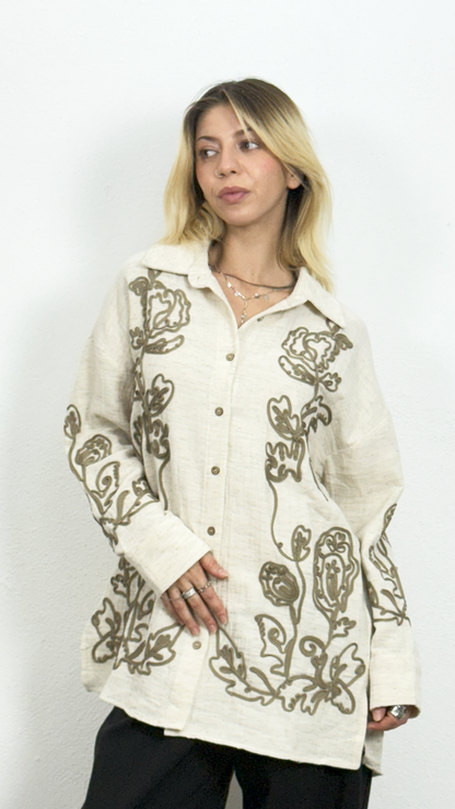 Nakış Desenli Gömlek