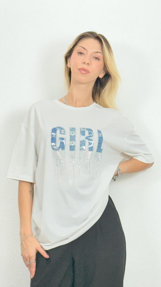 Girl Baskılı  T-Shirt