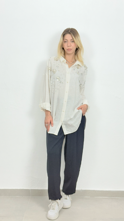 Taş Detaylı Gömlek