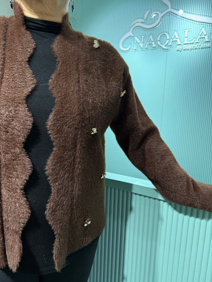 Düğme Detaylı Yumoş Hırka