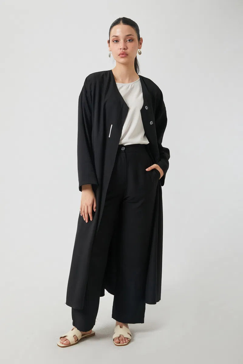 Kruvaze Tensel Takım Siyah