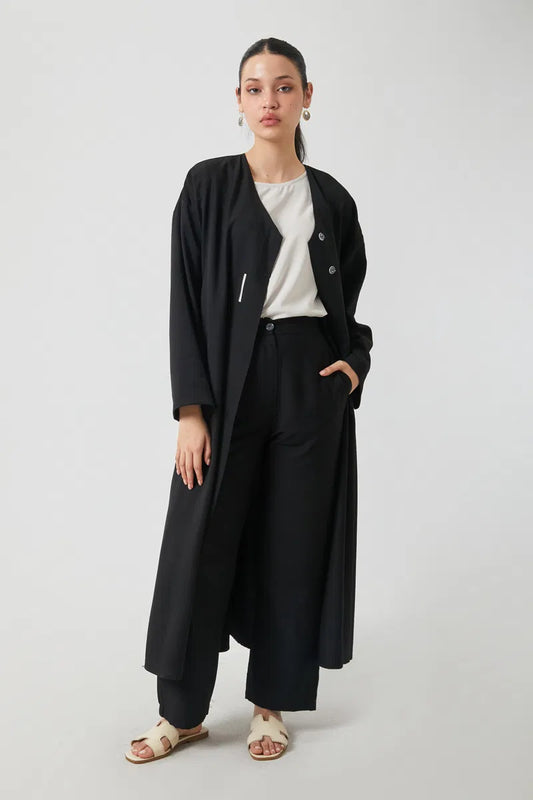 Kruvaze Tensel Takım Siyah