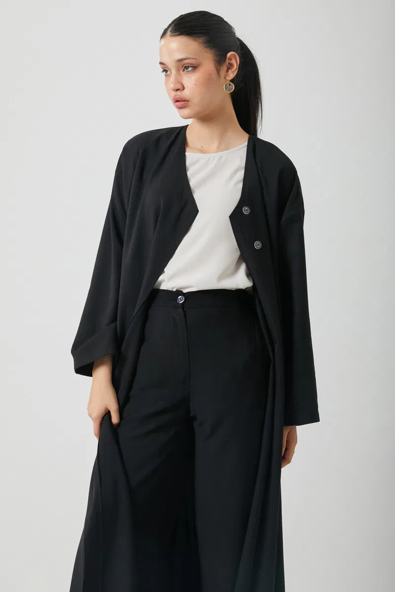 Kruvaze Tensel Takım Siyah