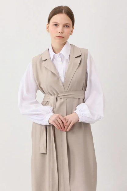 Tensel Yelekli Pantolon Takım Taş