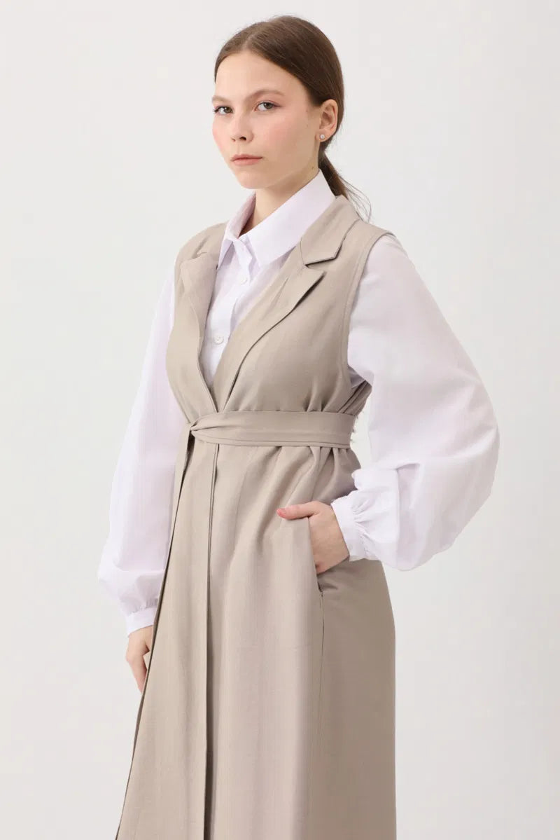 Tensel Yelekli Pantolon Takım Taş